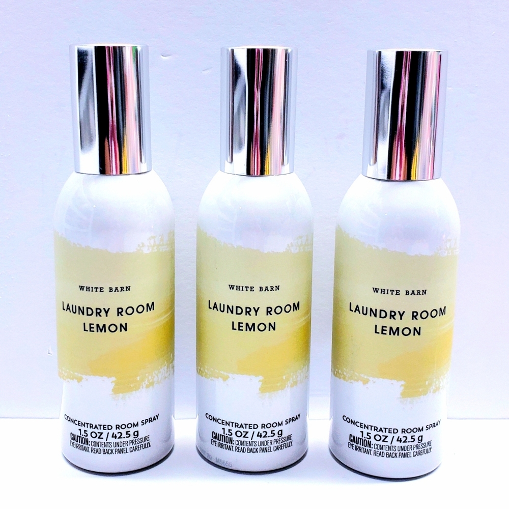 Bath & Body Works LAUNDRY ROOM LEMON  Concentrated Room Spray, 1.5 oz( 3 pcs)
